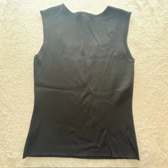 Jones New York Black Rib Knit Tank- Size M - Picture 4 of 5